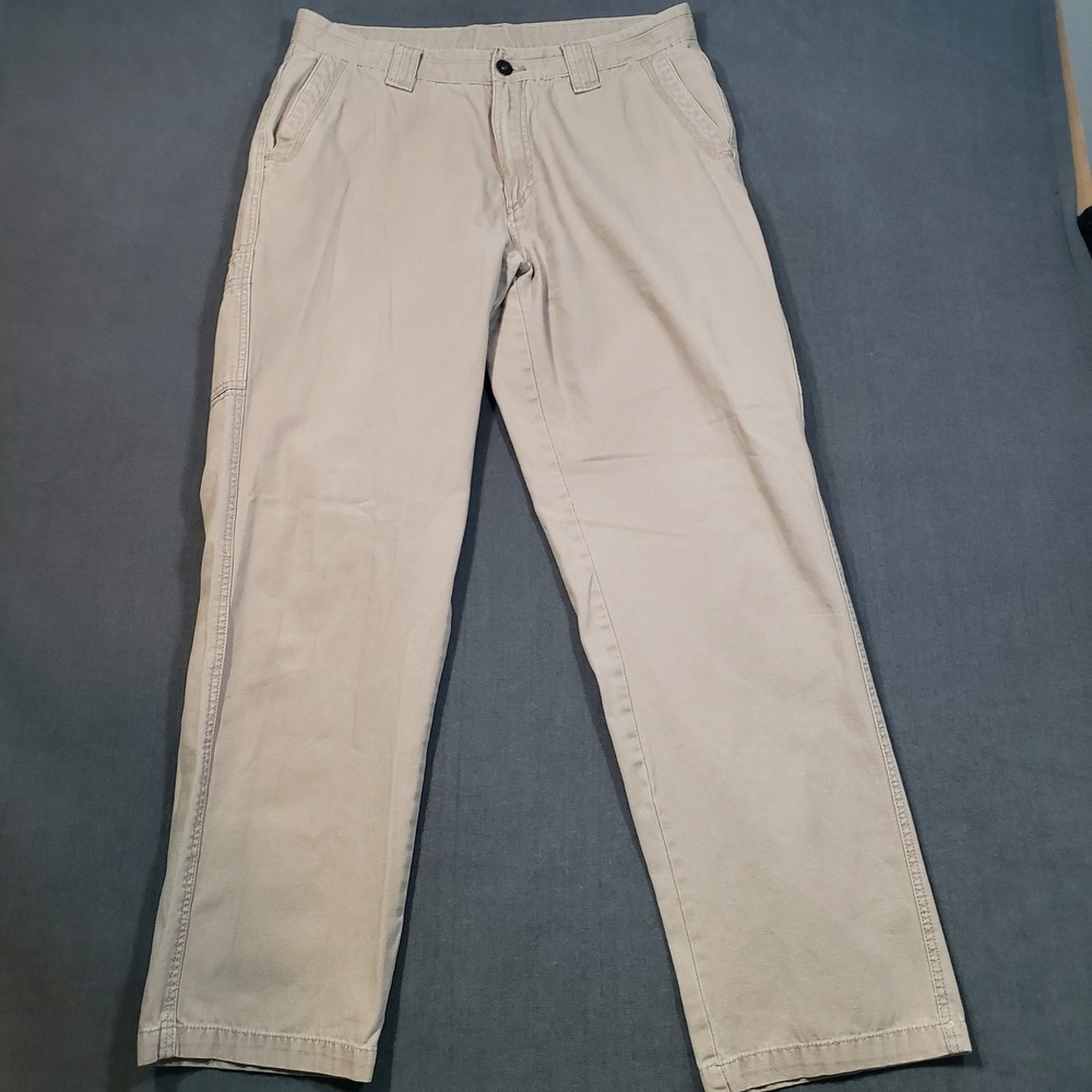 Weatherproof Canvas Utility Pants‎ Mens 36x34 Khaki Tan Straight Leg Carpenter